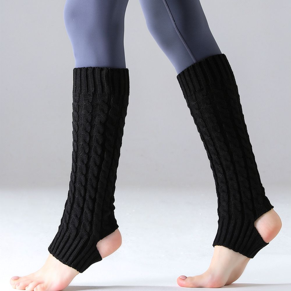 Boot Sock Slouchy - Meias de malha canelada com estribo,