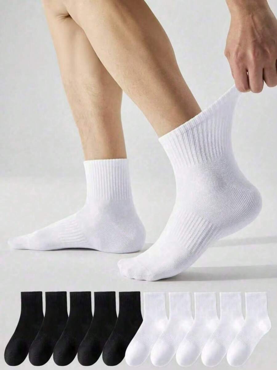 Ankle Sock Low Cut - 10 Pares de Meias Esportivas Masculinas