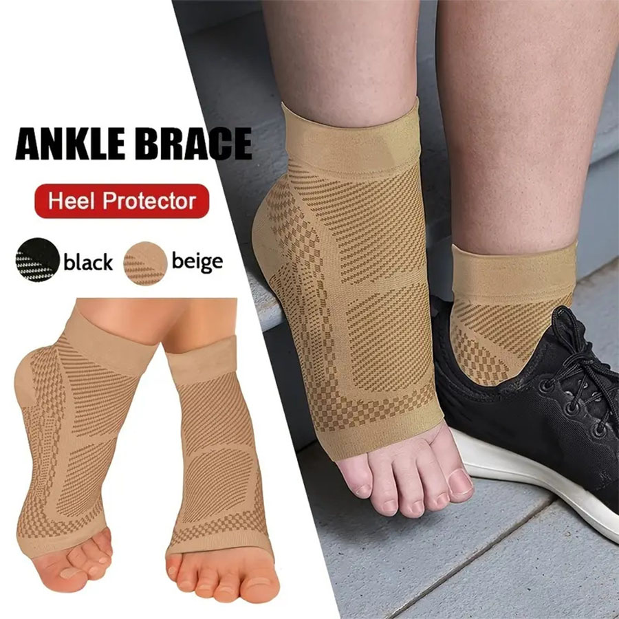 1 par de meias de compressão e - Ankle Brace Sock avaliação e preço