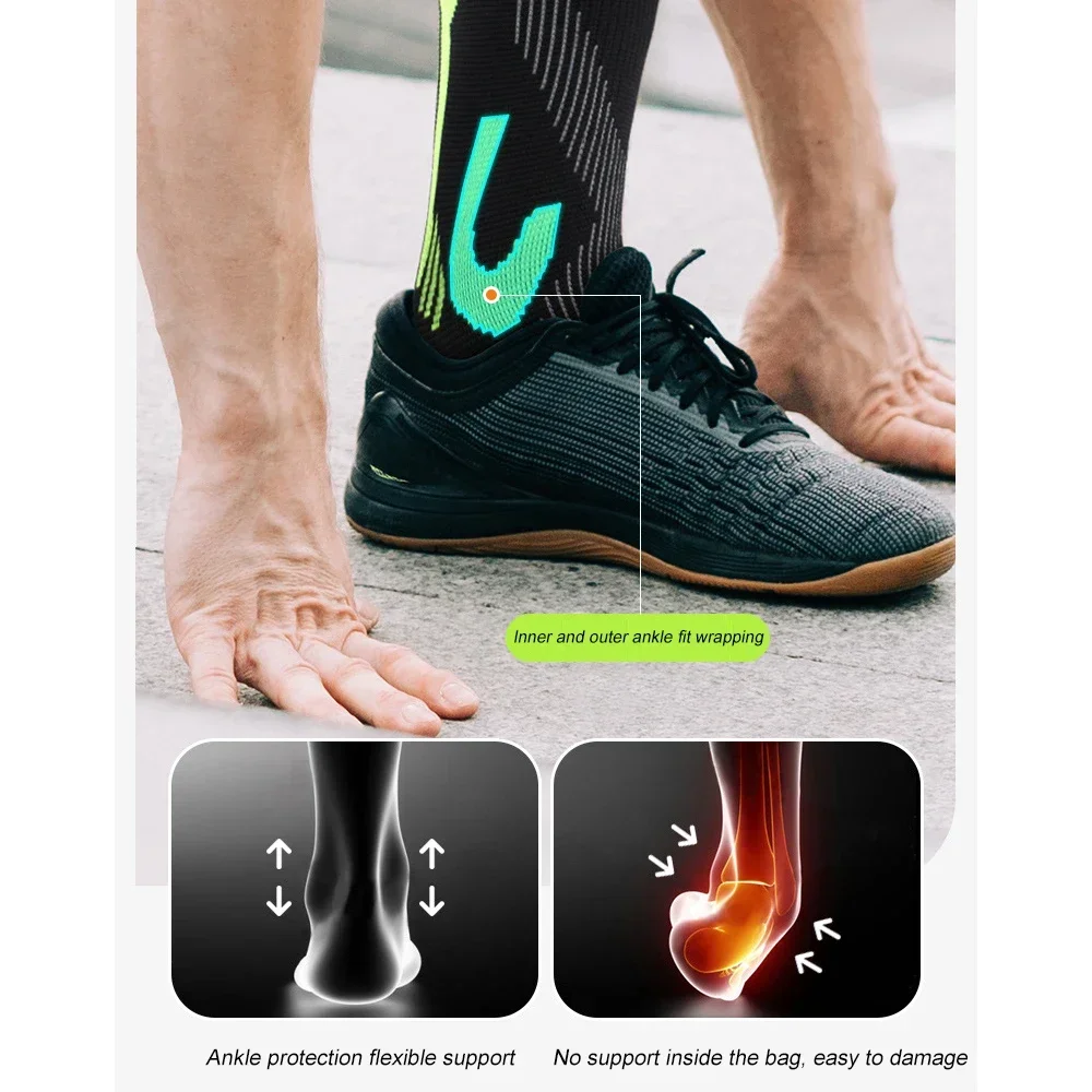 1 Unidade de Suporte de Tornoz - Ankle Brace Sock avaliação e preço
