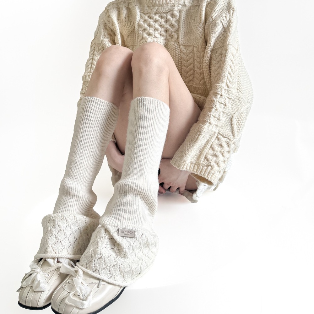 Meias de Lã Vazadas Estilo Ret - Boot Sock Slouchy avaliação e preço